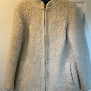 Chic Cream Teddy Jacket for Women